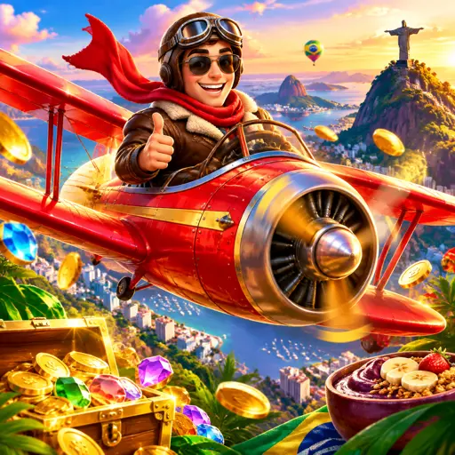 Card do jogo Aviator com aviãozinho subendo e curva de multiplicador