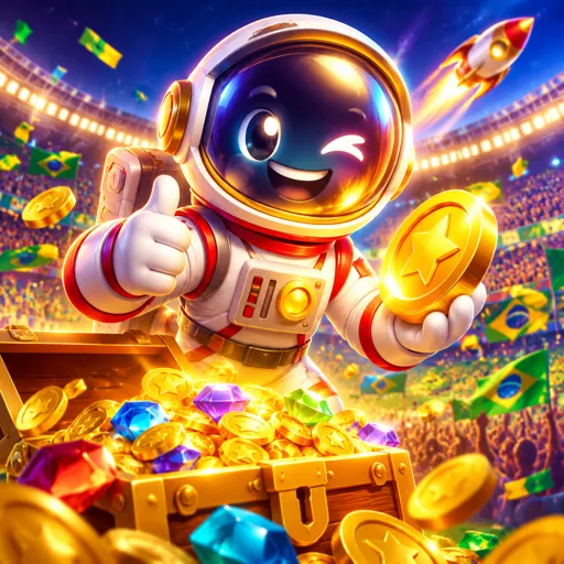 Card do crash Spaceman com astronauta e curva
